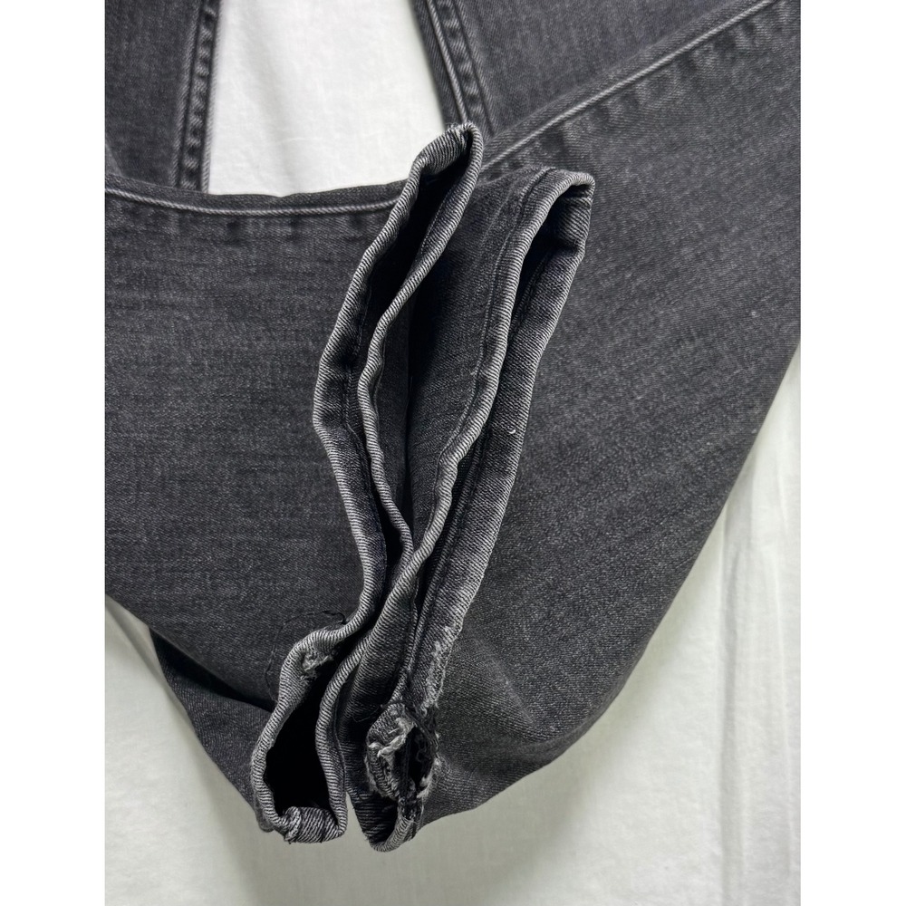Abercrombie Kids High Rise Wide Leg Jeans Black Size 11/12 Regular Distressed - Picture 14 of 16
